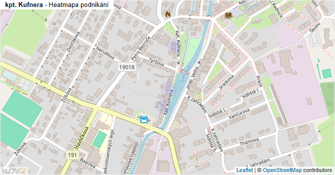kpt. Kufnera - mapa podnikání