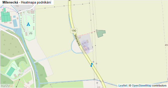 Milenecká - mapa podnikání