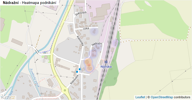 Nádražní - mapa podnikání