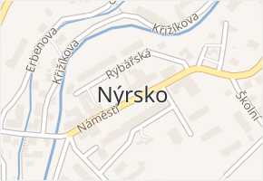 Nýrsko v obci Nýrsko - mapa části obce