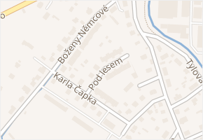Pod lesem v obci Nýrsko - mapa ulice