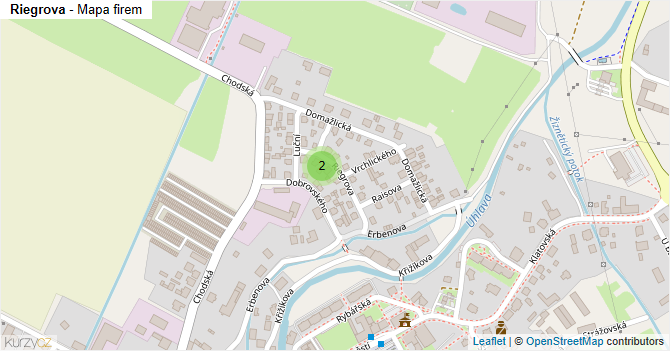 Riegrova - mapa firem