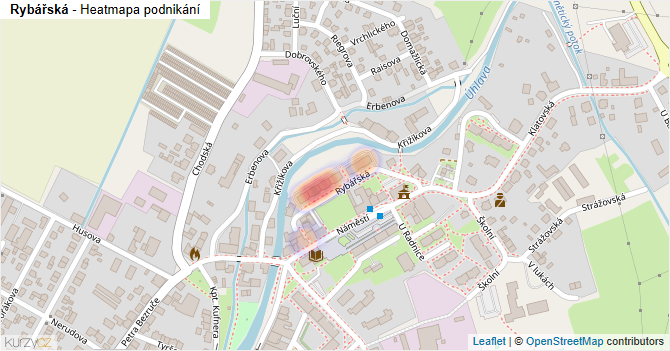 Rybářská - mapa podnikání