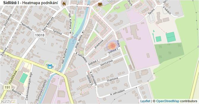 Sídliště I - mapa podnikání