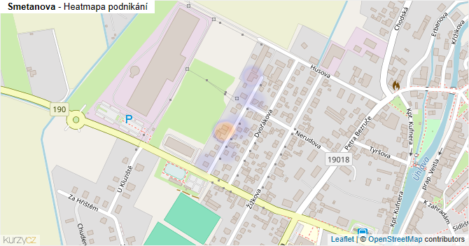 Smetanova - mapa podnikání