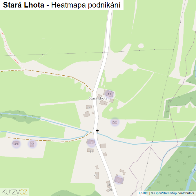 Mapa Stará Lhota - Firmy v části obce.