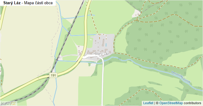 Starý Láz - mapa části obce