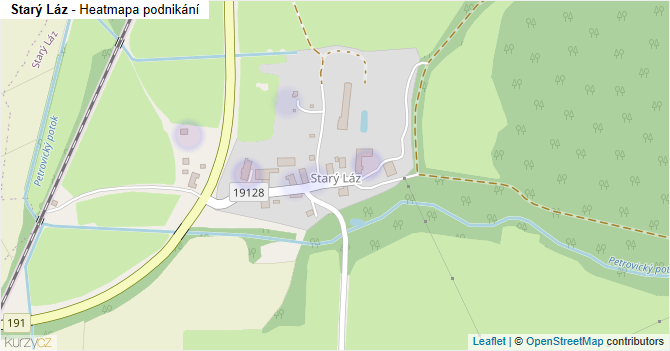 Starý Láz - mapa podnikání