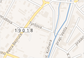 Tyršova v obci Nýrsko - mapa ulice