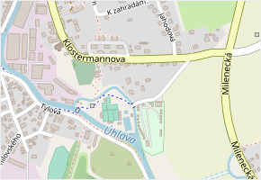 U Koupaliště v obci Nýrsko - mapa ulice
