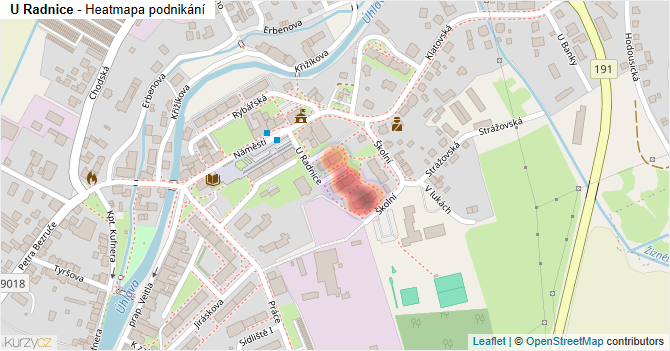 U Radnice - mapa podnikání