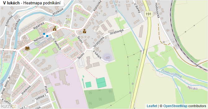 V lukách - mapa podnikání