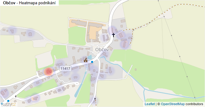 Občov - mapa podnikání