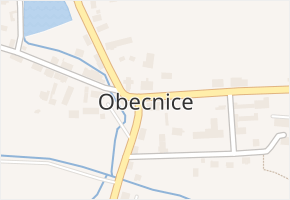 Obecnice v obci Obecnice - mapa části obce