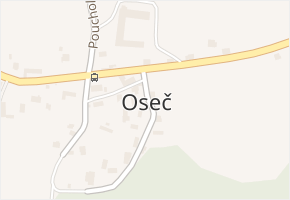 Oseč v obci Obecnice - mapa části obce
