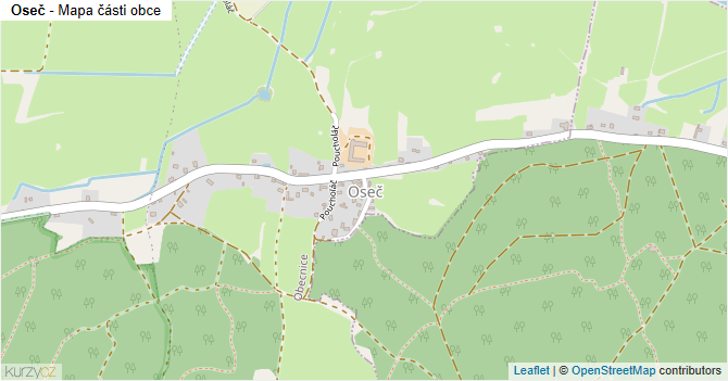 Oseč - mapa části obce