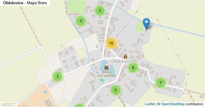 Obědovice - mapa firem