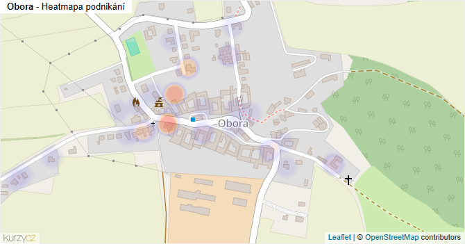 Obora - mapa podnikání