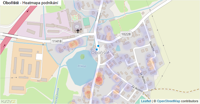 Obořiště - mapa podnikání