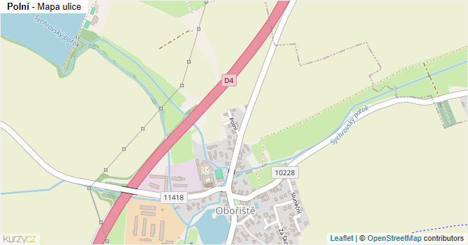 Polní - mapa ulice