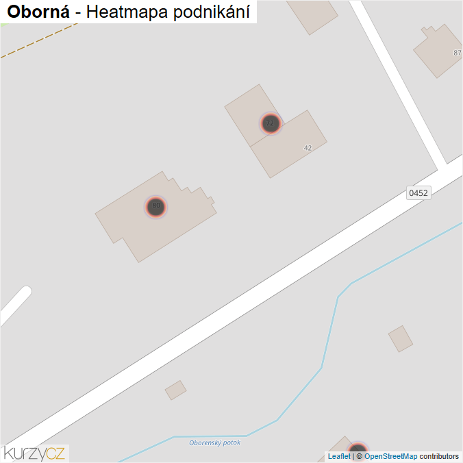Mapa Oborná - Firmy v obci.