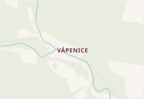 Vápenice v obci Obory - mapa části obce