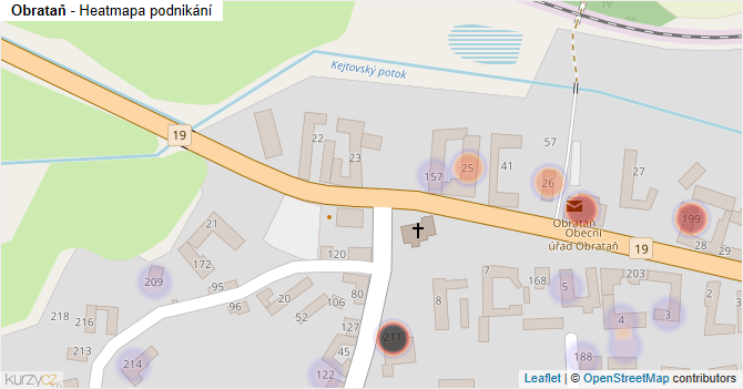 Obrataň - mapa podnikání