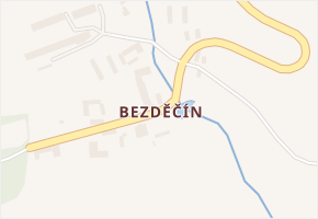 Bezděčín v obci Obrataň - mapa části obce