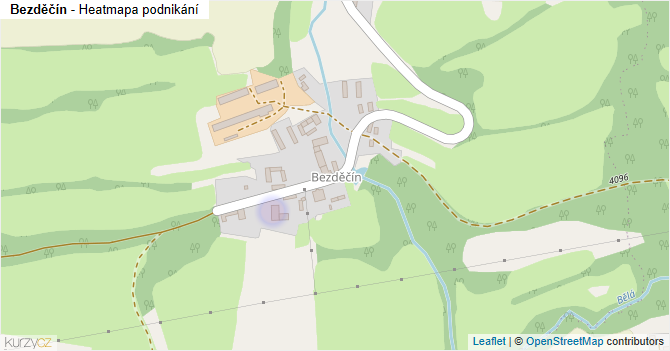 Bezděčín - mapa podnikání