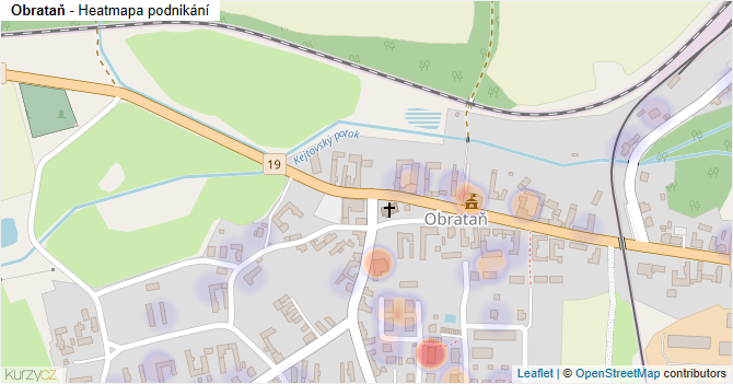 Obrataň - mapa podnikání