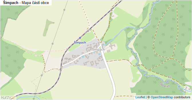 Šimpach - mapa části obce