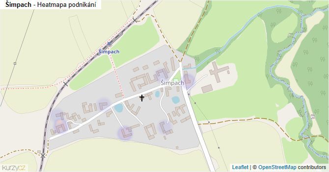 Šimpach - mapa podnikání