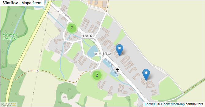 Vintířov - mapa firem