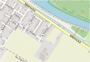 A. Polívky v obci Obříství - mapa ulice