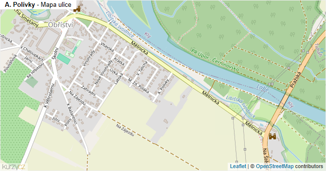A. Polívky - mapa ulice