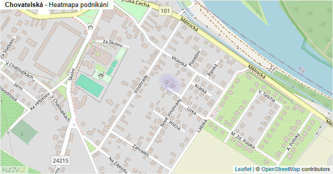 Chovatelská - mapa podnikání