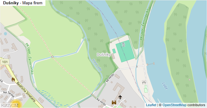 Dušníky - mapa firem