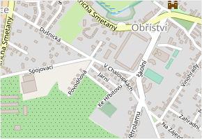 Jarní v obci Obříství - mapa ulice