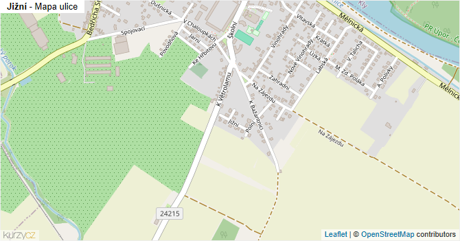 Jižní - mapa ulice