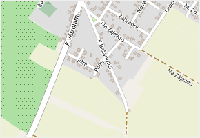 K Bažantnici v obci Obříství - mapa ulice