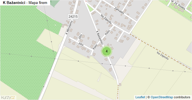 K Bažantnici - mapa firem