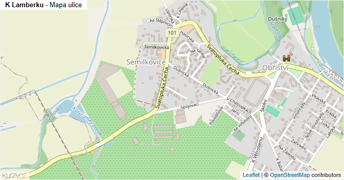 K Lamberku - mapa ulice