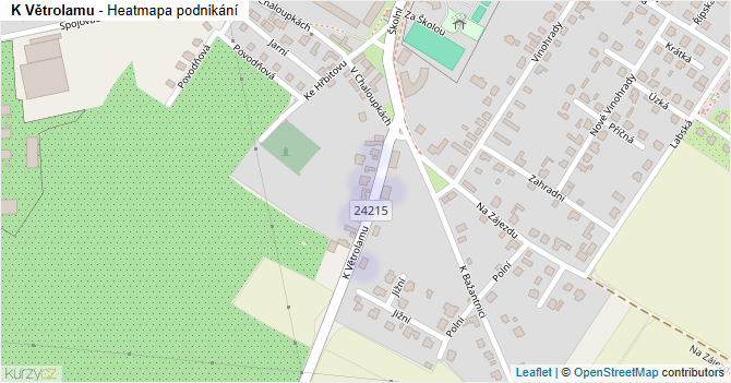 K Větrolamu - mapa podnikání