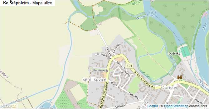 Ke Štěpnicím - mapa ulice