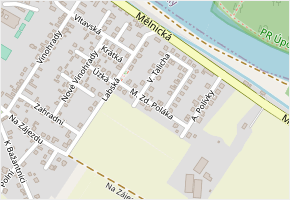 M. Zd. Poláka v obci Obříství - mapa ulice