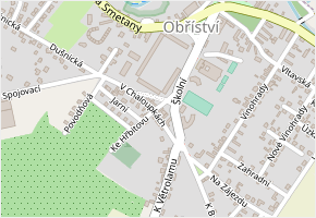 Na Plácku v obci Obříství - mapa ulice