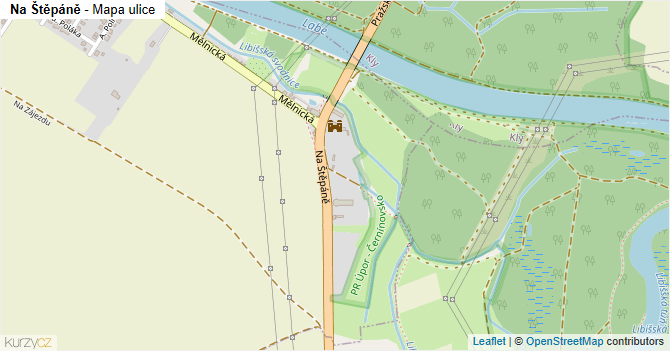 Na Štěpáně - mapa ulice