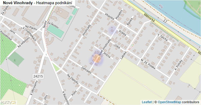 Nové Vinohrady - mapa podnikání