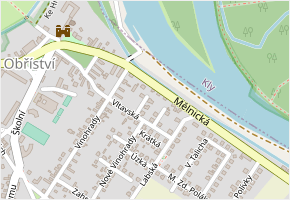 Plavební v obci Obříství - mapa ulice