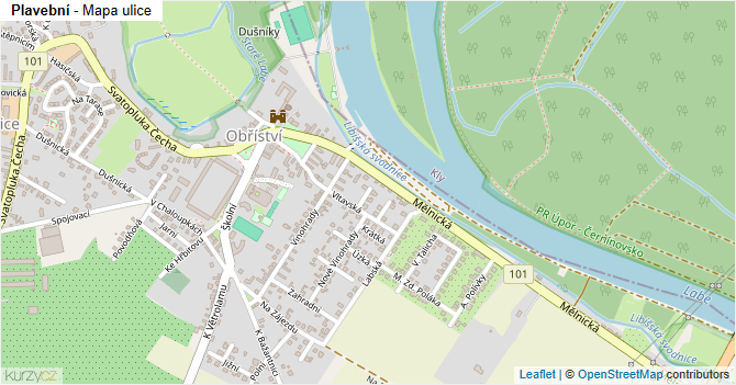 Plavební - mapa ulice